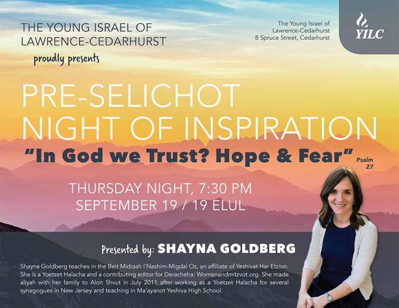 Banner Image for Pre-Selichot Night of Inspiration